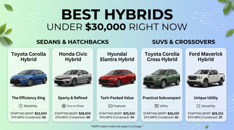 Best Hybrids Under $30,000 Right Now